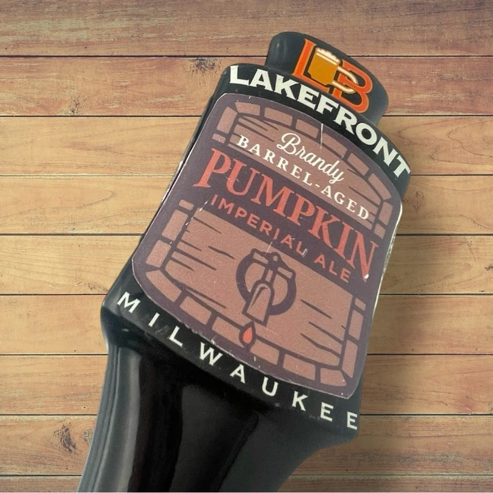 Lakefront Brewery Brandy Barrel Aged Pumpkin Ale Beer Tap Handle Breweriana